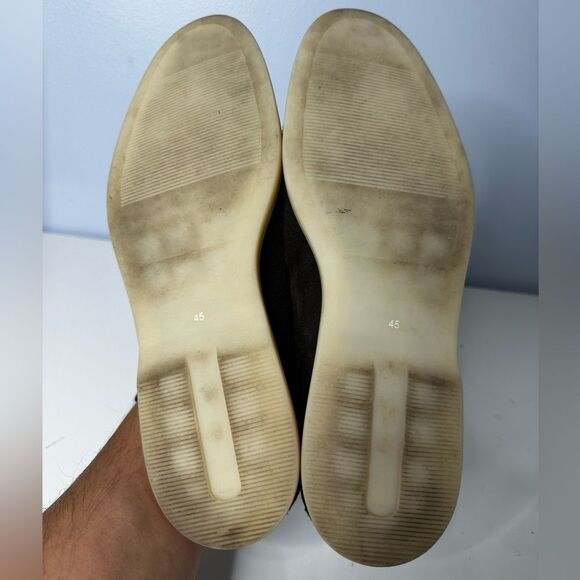 SuitSupply Dark Brown Italian Calf Suede Slip-On Loafers Shoes Sz 12 / 45 - Picture 8 of 10